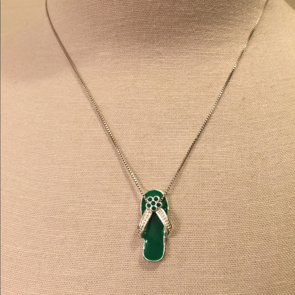 Flip-Flop Charm Necklace Pendant